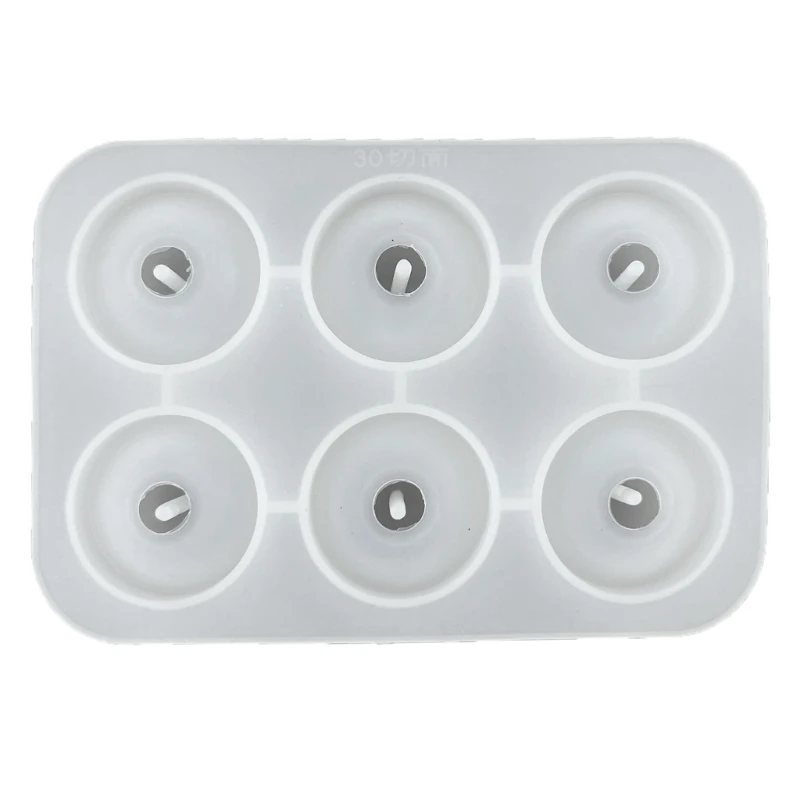 Jewelry Bead Resin Mold with Holes 20/25/30mm Round Bead Silicone Mold Craft
