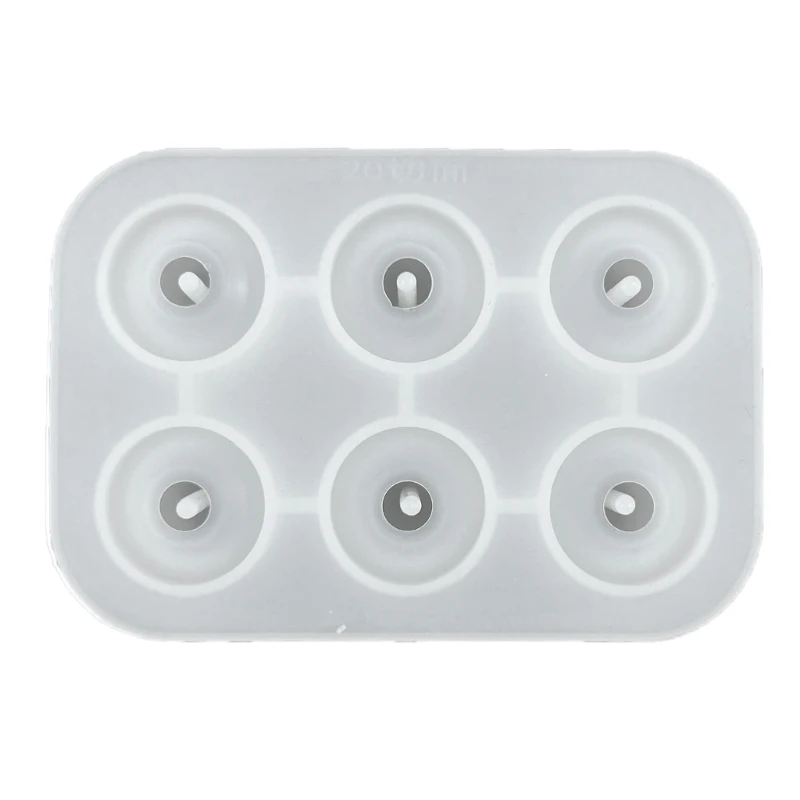 Jewelry Bead Resin Mold with Holes 20/25/30mm Round Bead Silicone Mold Craft
