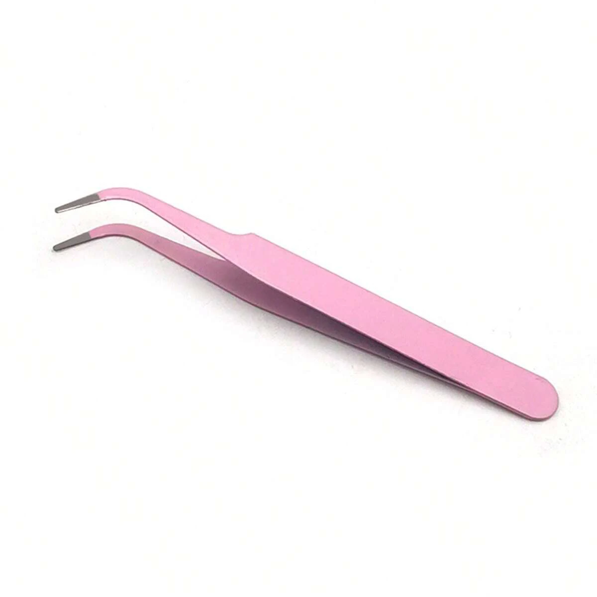 2pcs/lot Pink And Black Color ,Elbow +Straight Head Tweezers, For Diy HandmadeJewelry Making Scrapbooking