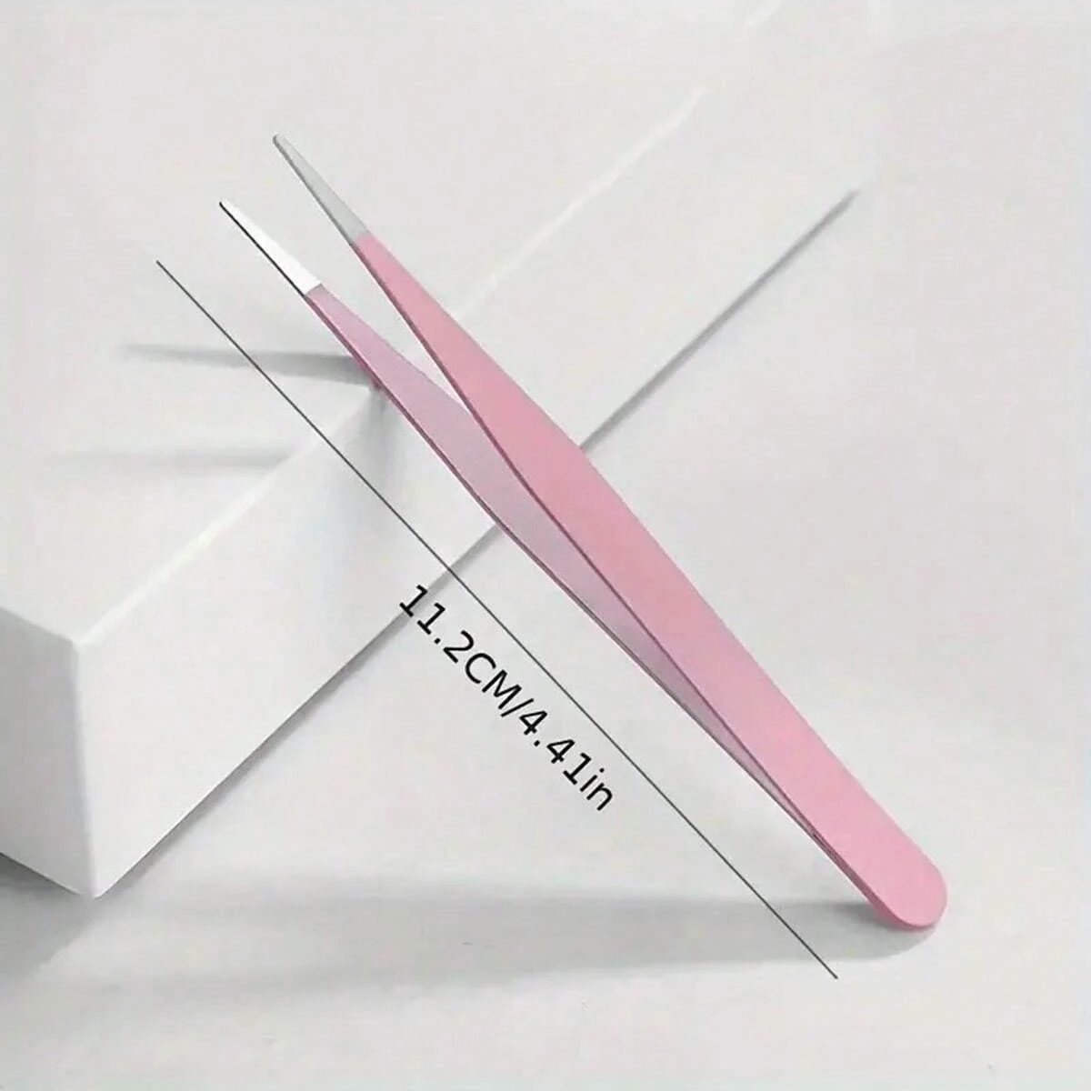 2pcs/lot Pink And Black Color ,Elbow +Straight Head Tweezers, For Diy HandmadeJewelry Making Scrapbooking