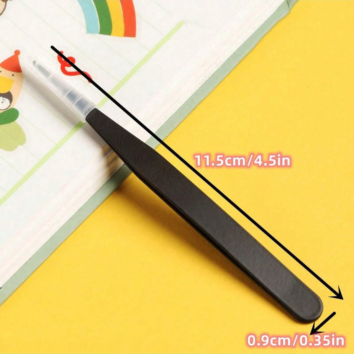 2pcs/lot Pink And Black Color ,Elbow +Straight Head Tweezers, For Diy HandmadeJewelry Making Scrapbooking