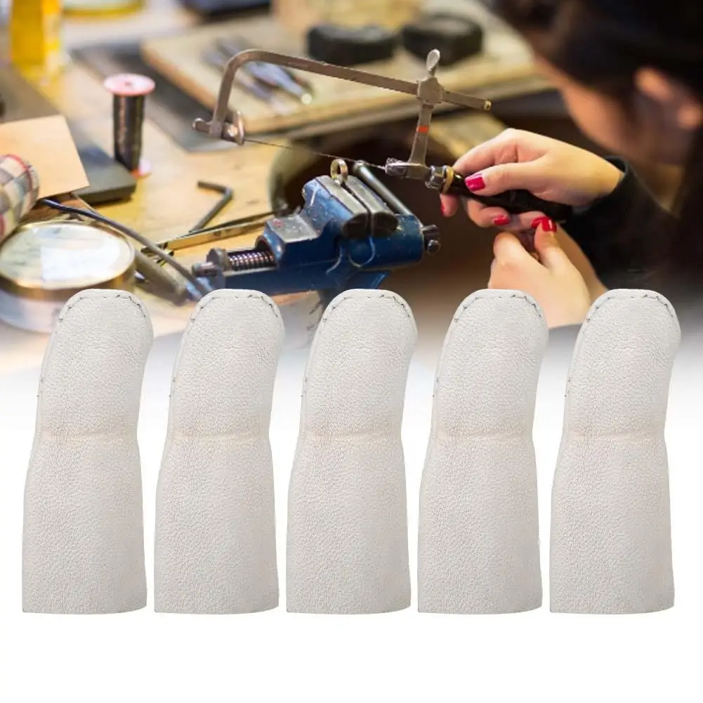 5pcs Jewelry Making Fingers Protective Sleeves Professional Duim Protector DIY Jeweler Fashionable Jewelry Making Accessory Tool