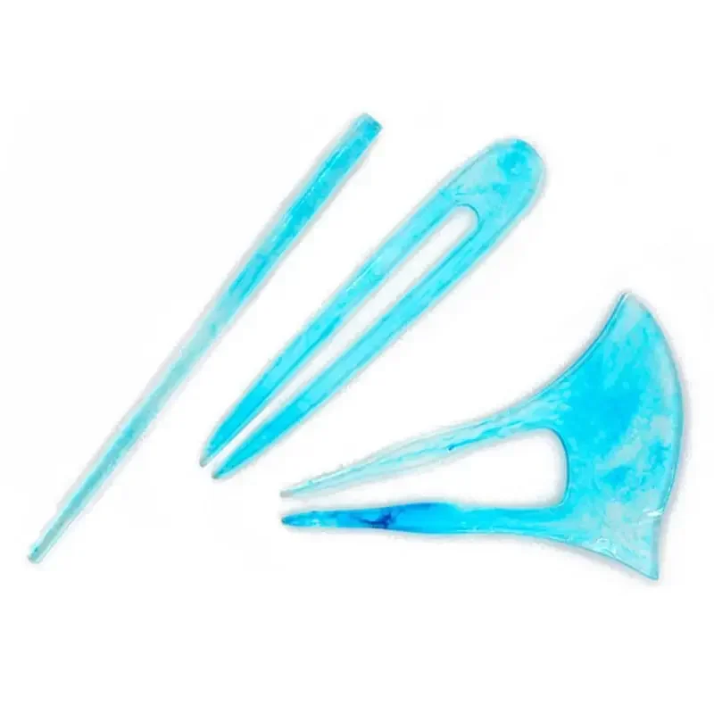 3Pcs Clear Hairpin Molds Hair Silicone Molds Headdress Hair Pin Epoxy Resin Casting Mold Jewelry Making DIY Craft