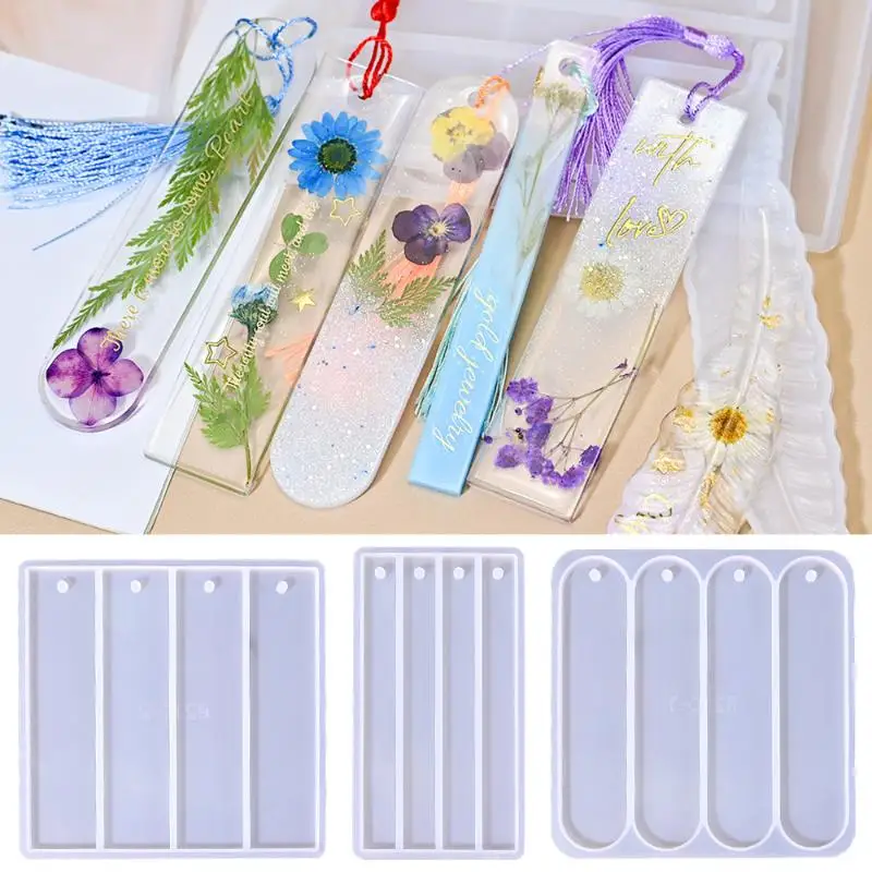 Bookmark Silicone Mold Rectangle Epoxy Resin Casting Mould For DIY Crystal Epoxy Resin Book Decoration Crafts Accessories