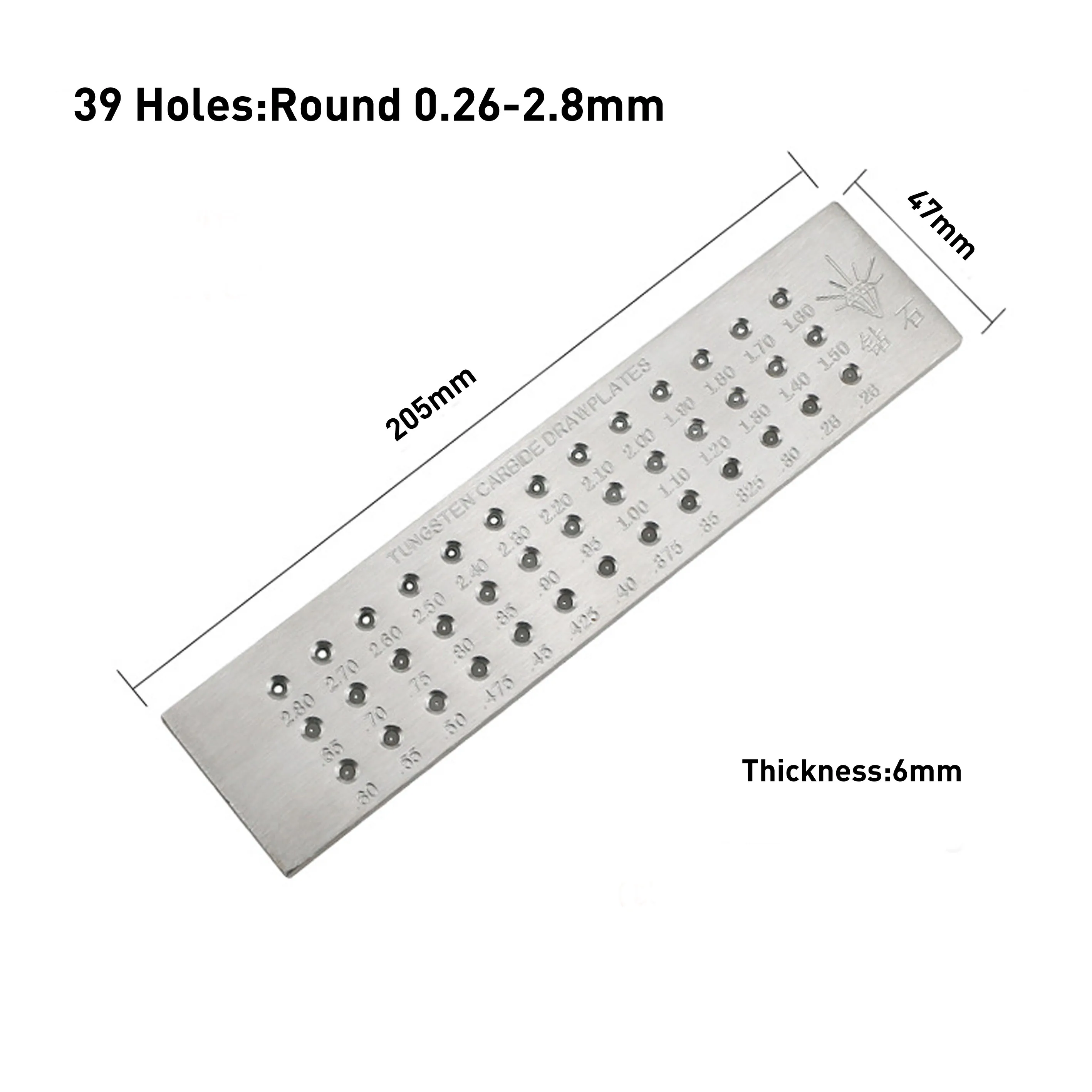 Round Tungsten Carbide Wire Drawplate For Jewelry Making Wire Drawing Tools