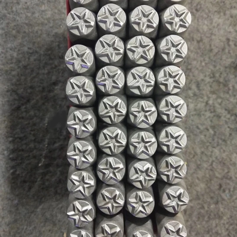 3pcs 3/6/8mm Star DIY Jewelry rings Leather Stamp Star Pentagram Seal Carving Stamping Tool Metal Stamp