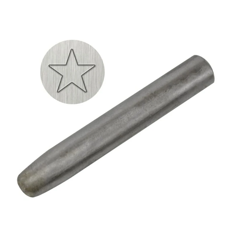 3pcs 3/6/8mm Star DIY Jewelry rings Leather Stamp Star Pentagram Seal Carving Stamping Tool Metal Stamp