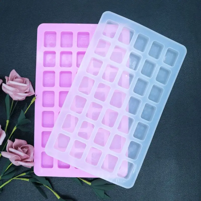 Mahjong Resin Mold for Chinese Mahjong Silicone Mold Epoxy Silicone Molds with 35 Cavities for DIY Craft