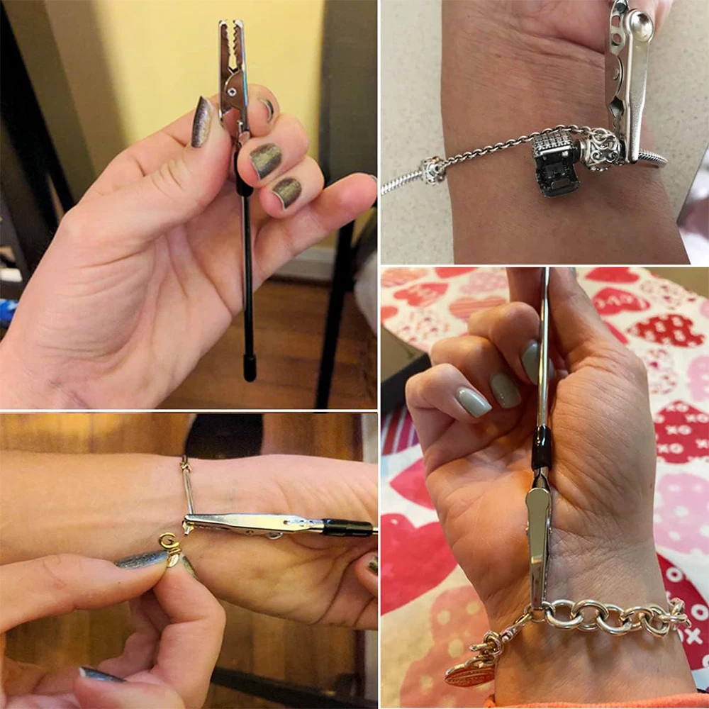 Bracelet Helper Tool Jewelry Clasp Helper Fastener Metal Necklace Bracelet Helper Hand Hooking Equipment