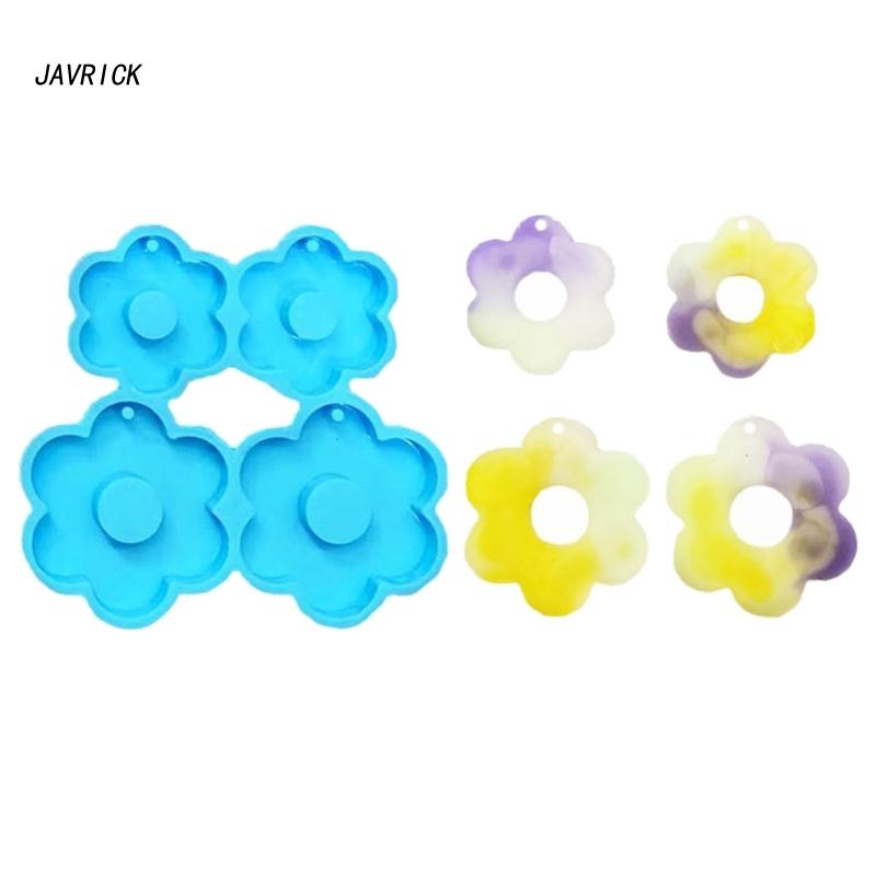Resin Jewelry Molds,Keychain Resin Mold Flower Silicone Mold for Resin Pendant Keychain,Necklace Earrings,Jewelry Making