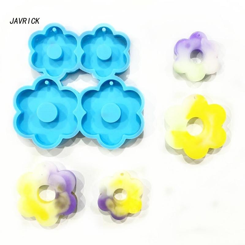 Resin Jewelry Molds,Keychain Resin Mold Flower Silicone Mold for Resin Pendant Keychain,Necklace Earrings,Jewelry Making