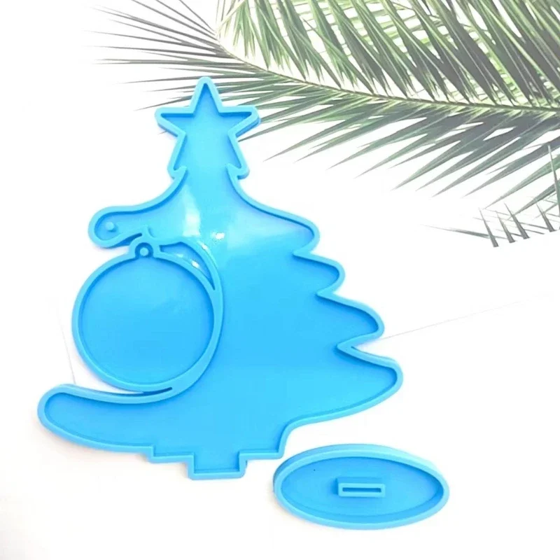 Christmas Epoxy Resin Mold Nonstick Christmas Tree Decorations Silicone Mold DIY Plasters Crafts Table Ornament Tool
