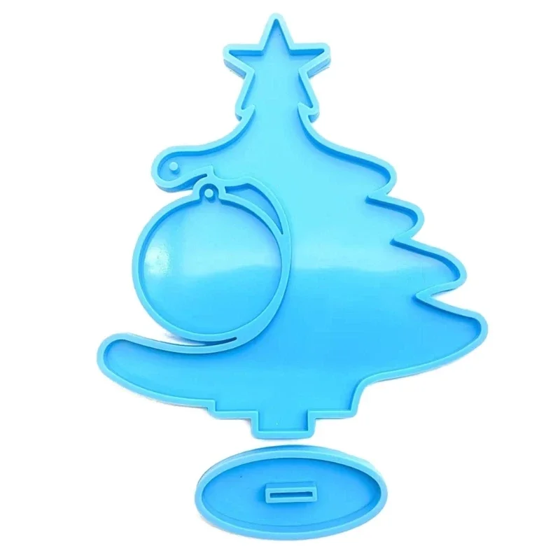 Christmas Epoxy Resin Mold Nonstick Christmas Tree Decorations Silicone Mold DIY Plasters Crafts Table Ornament Tool