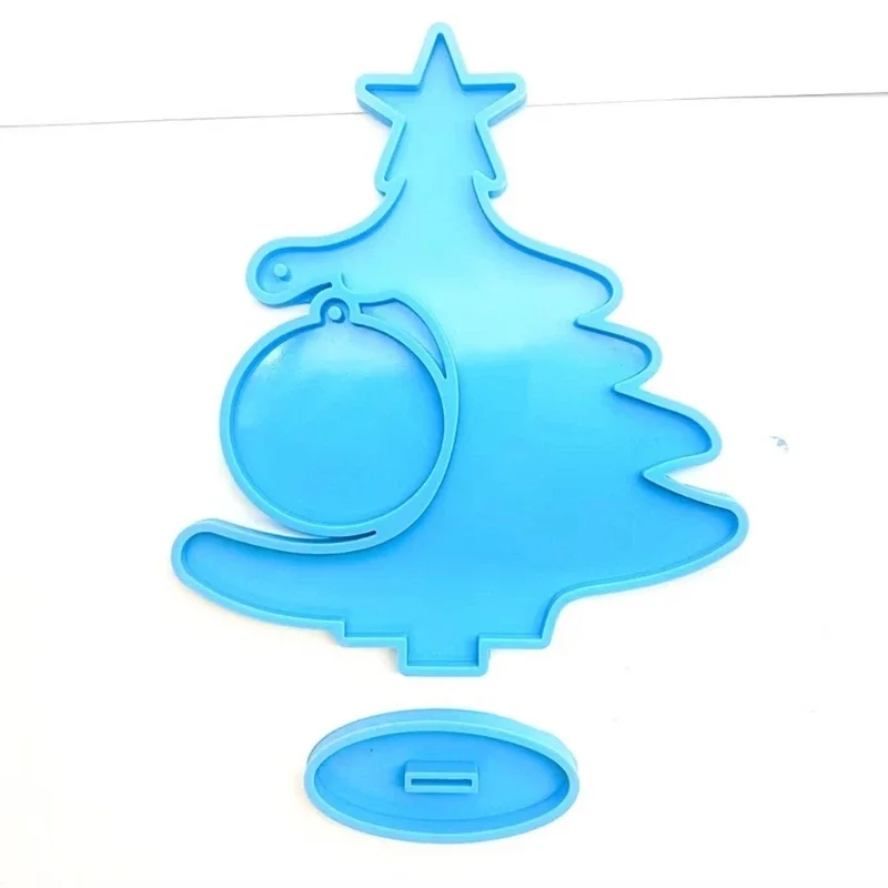 Christmas Epoxy Resin Mold Nonstick Christmas Tree Decorations Silicone Mold DIY Plasters Crafts Table Ornament Tool