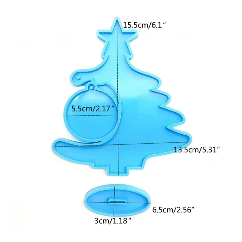 Christmas Epoxy Resin Mold Nonstick Christmas Tree Decorations Silicone Mold DIY Plasters Crafts Table Ornament Tool