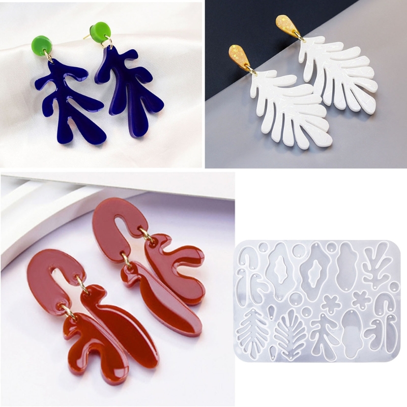 R3MC Irregular Earring Pendant Silicone Molds DIY Jewelry Epoxy Resin Mold Non-stick