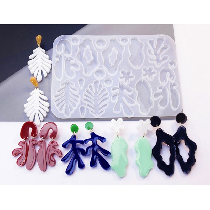 R3MC Irregular Earring Pendant Silicone Molds DIY Jewelry Epoxy Resin Mold Non-stick