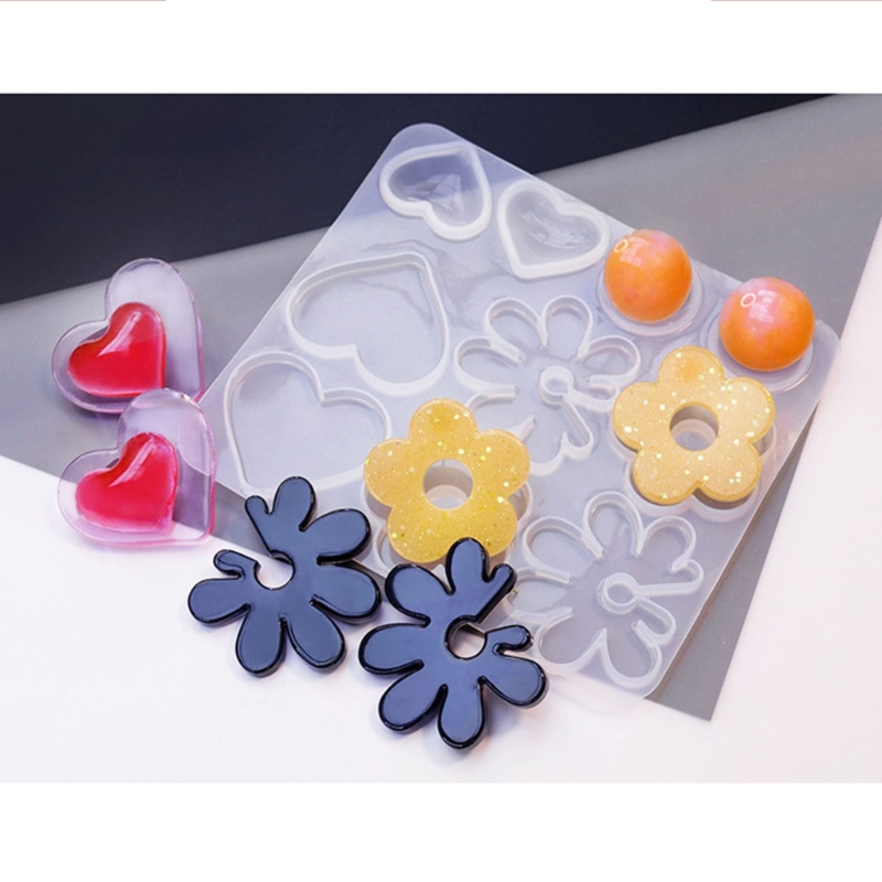 R3MC Irregular Earring Pendant Silicone Molds DIY Jewelry Epoxy Resin Mold Non-stick