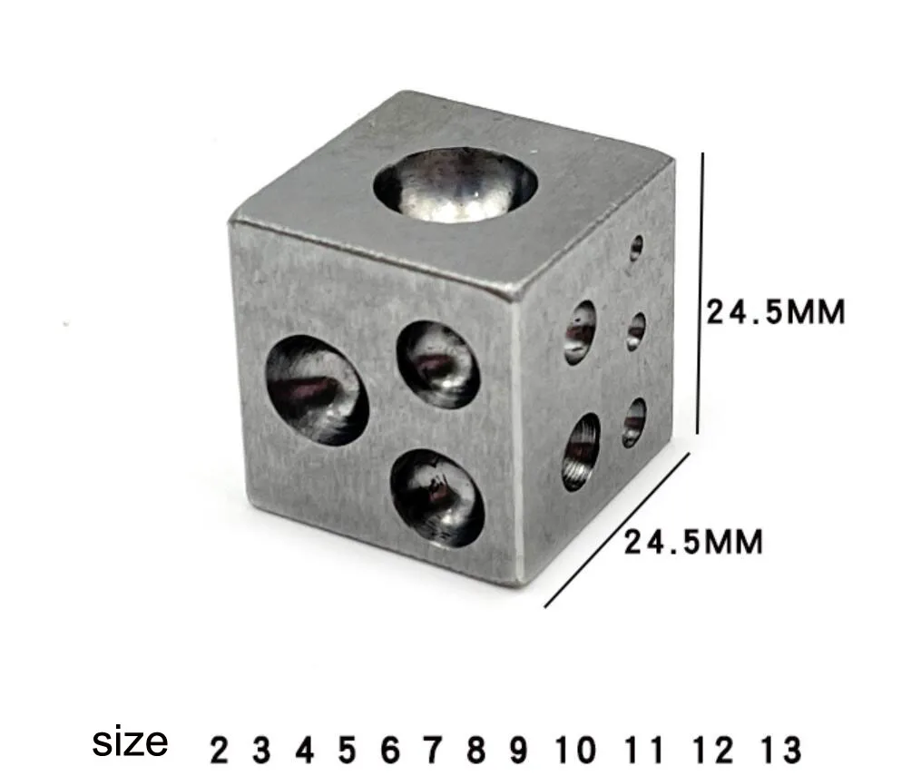 1" 1.5" 25mm 38mm Steel Dapping Block Steel Square Die Steel Dapping Cube Round Circle Semi Circular Concave Punch gold jewelry