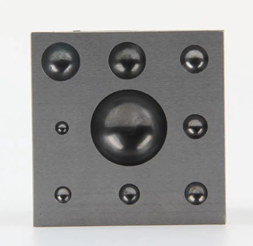 1" 1.5" 25mm 38mm Steel Dapping Block Steel Square Die Steel Dapping Cube Round Circle Semi Circular Concave Punch gold jewelry