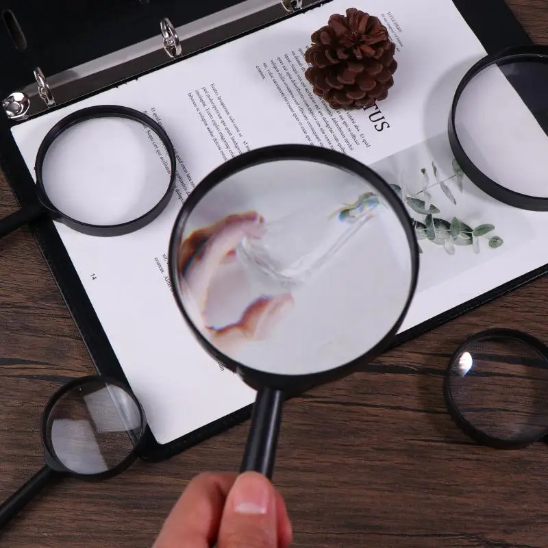 Hot Sale 1Piece Reading Glass Lens Magnifier 40/50/60/75/90/100mm Hand Held 5X Magnifying Loupe