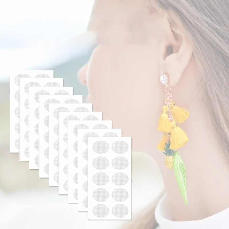 100Pcs Clear Invisible Earlobes Protective Stickers For Stretched Ear Lobes And Relieve Strain From Heavy Earrings
