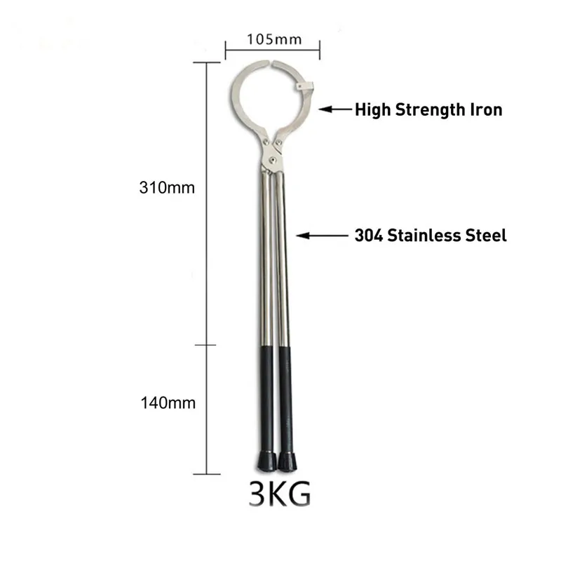1kg 2kg 3kg Crucible Tongs for Melting Furnace Jewellery Casting Machine Graphite Holder Stainless Steel Plier Jewelry Tools