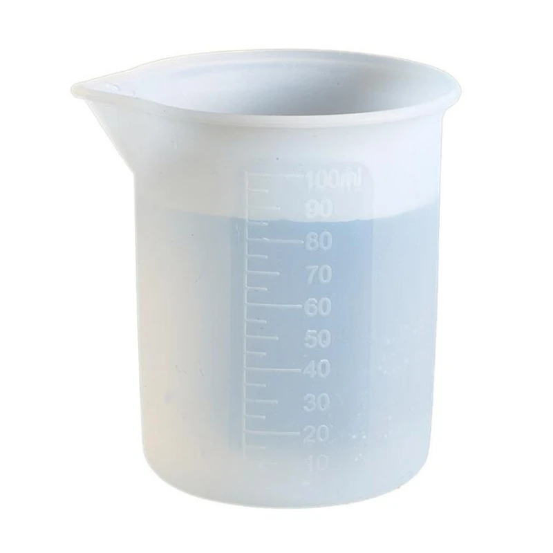 100ML Silicone Measuring Cup Handmade DIY Jewelry Making Tools Crystal Epoxy Resin Mixed Measure Accessories