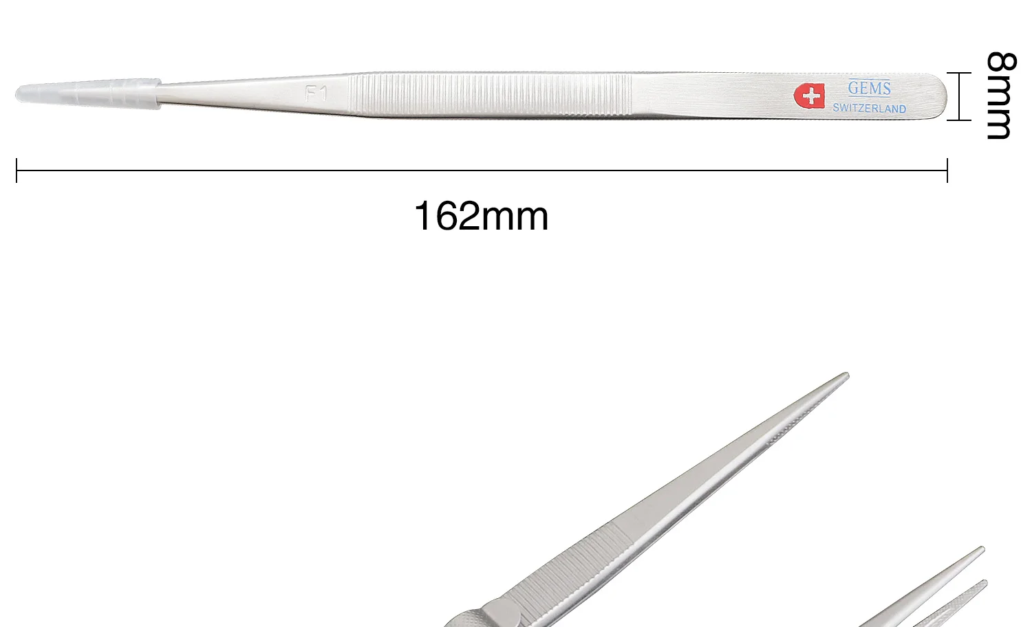 Jewellery Stainless Steel Tweezer Pointed Tweezers Anti-Slip Pointed Fine With Lock Groove Diamond Tweezers Clip Jewelry Making