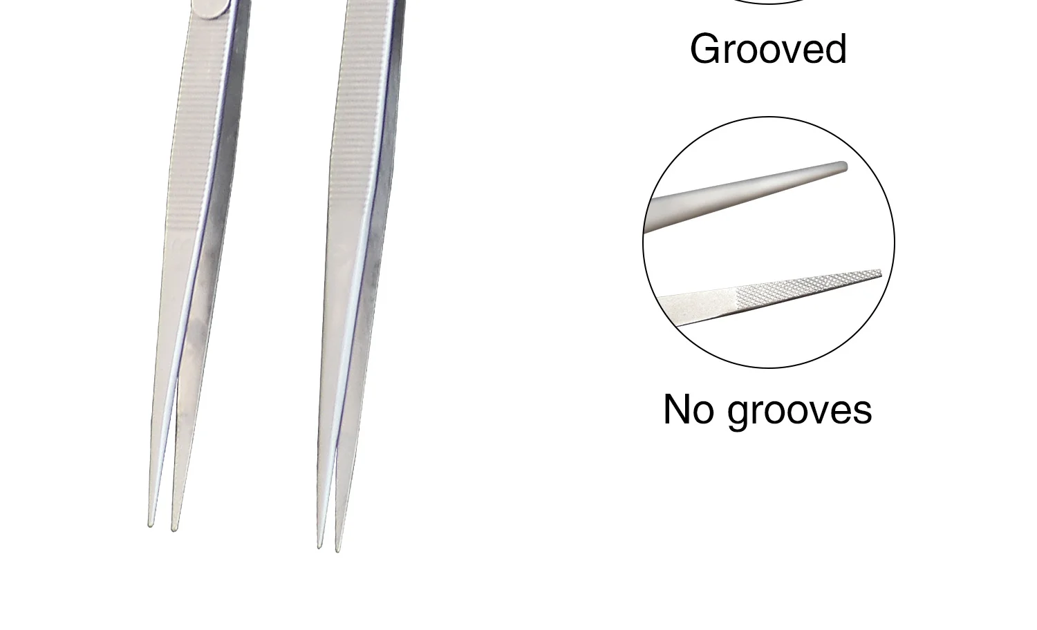 Jewellery Stainless Steel Tweezer Pointed Tweezers Anti-Slip Pointed Fine With Lock Groove Diamond Tweezers Clip Jewelry Making