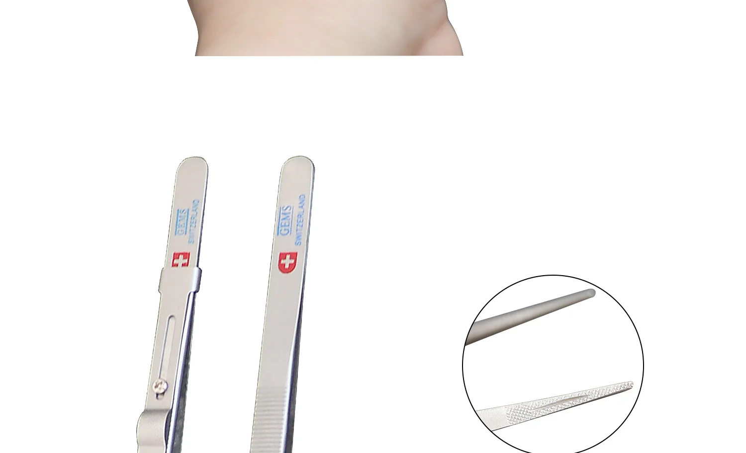 Jewellery Stainless Steel Tweezer Pointed Tweezers Anti-Slip Pointed Fine With Lock Groove Diamond Tweezers Clip Jewelry Making