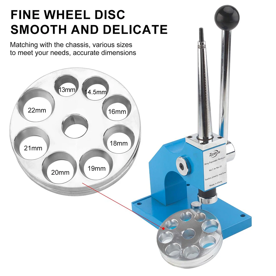 Jewelry Ring Enlarger Reducer Tool High Carbon Steel Ring Resizing Machine for Jewelry Making Repair Stretching Tool