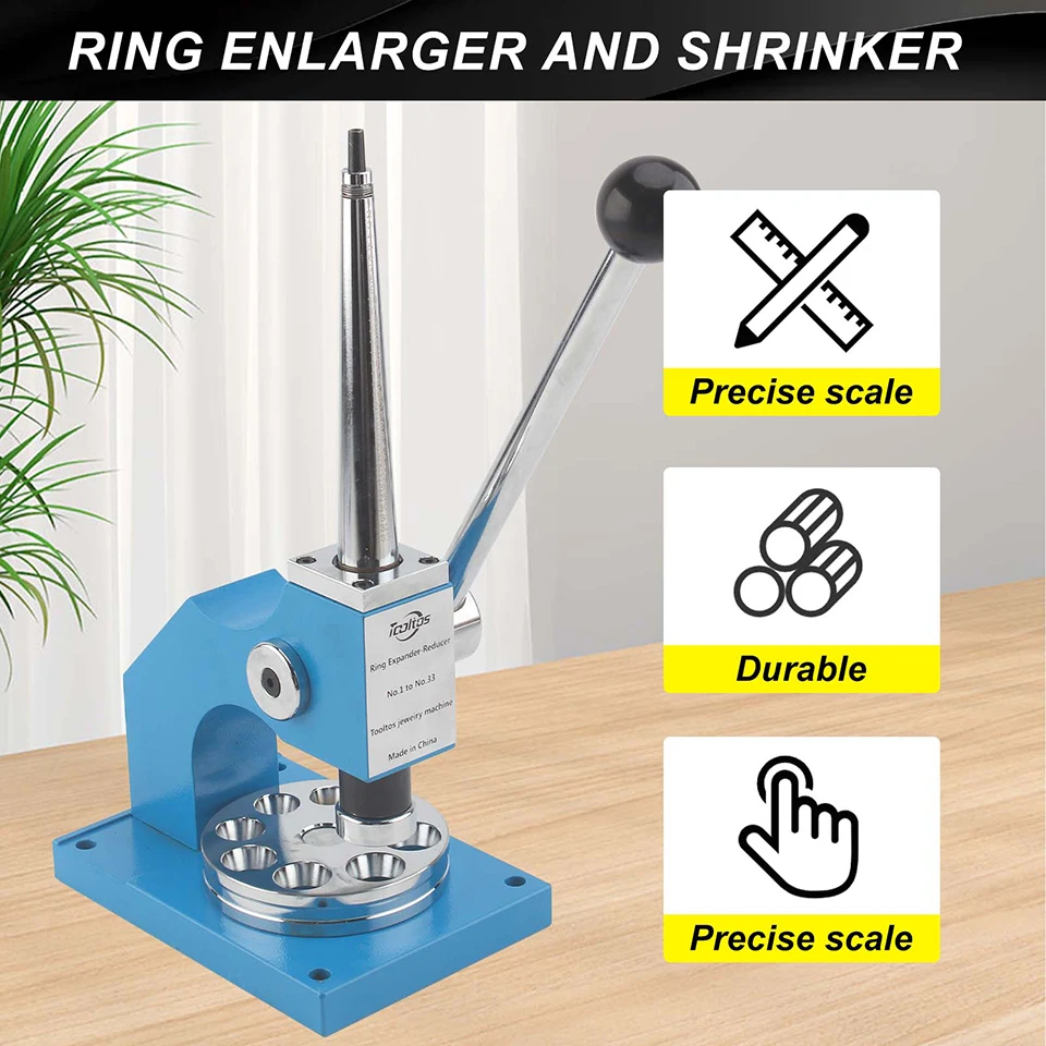 Jewelry Ring Enlarger Reducer Tool High Carbon Steel Ring Resizing Machine for Jewelry Making Repair Stretching Tool