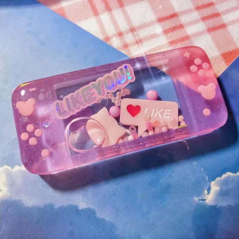 Quicksand Resin Shaker Silicone Molds Video Games DIY Craft Keychain Decorations