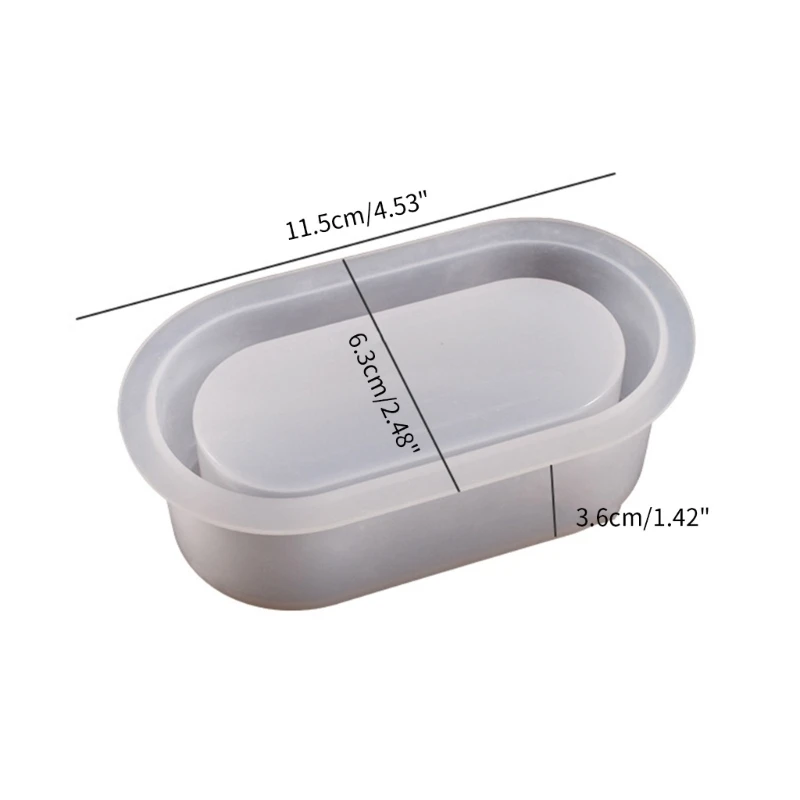 Homemade Succulent Plant Pot Silicone Mold Planter Mold Fashion Oval Jewelry Storage Container Mold DIY Craft