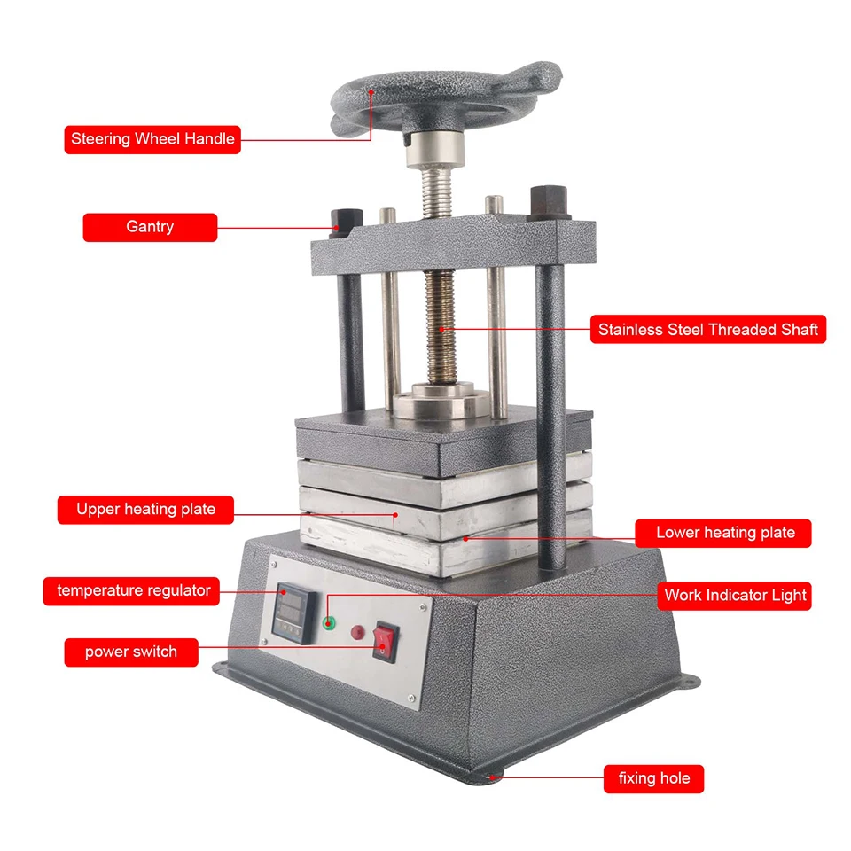 220V Digital Hydraulic Jewelry Vulcanizer Press for Rubber Mold Making Jewelry Casting Tool Equipment