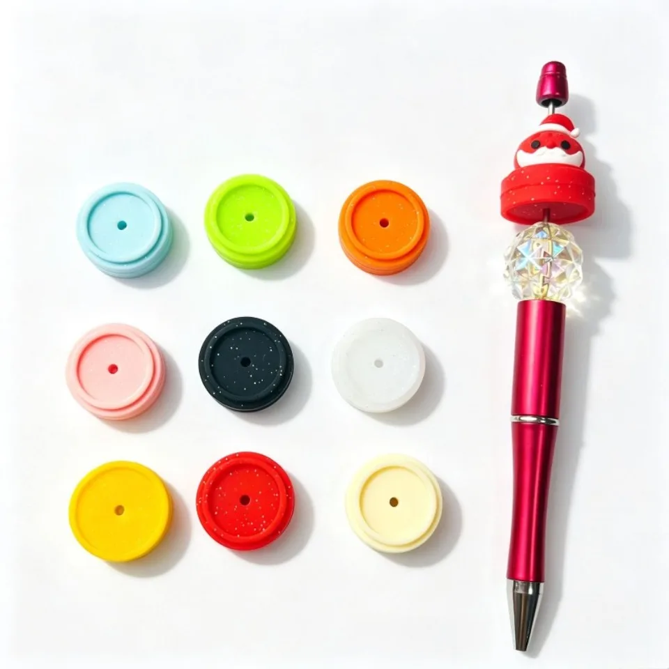 20Pcs New 3D Silicone Beads Food Grade Cartoon Focal Beads For Jewelry Making DIY Pen KeyChain Accessories Baby Silicone Beads