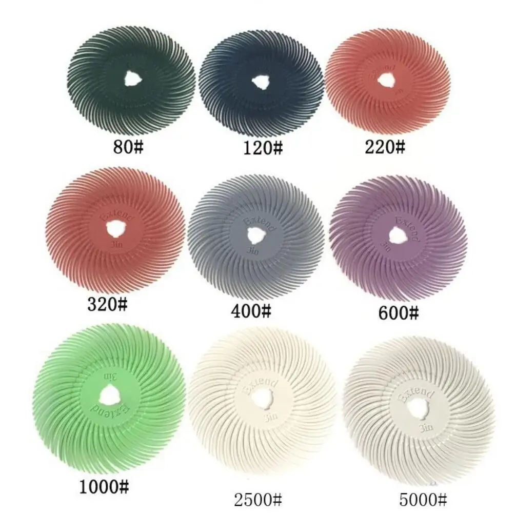 10pcs 75mm Gold Spiral Disc Radial Abrasive Brush Wheel for Dremel Rotary Tools Jewelry Polishing And Finishing Accessory