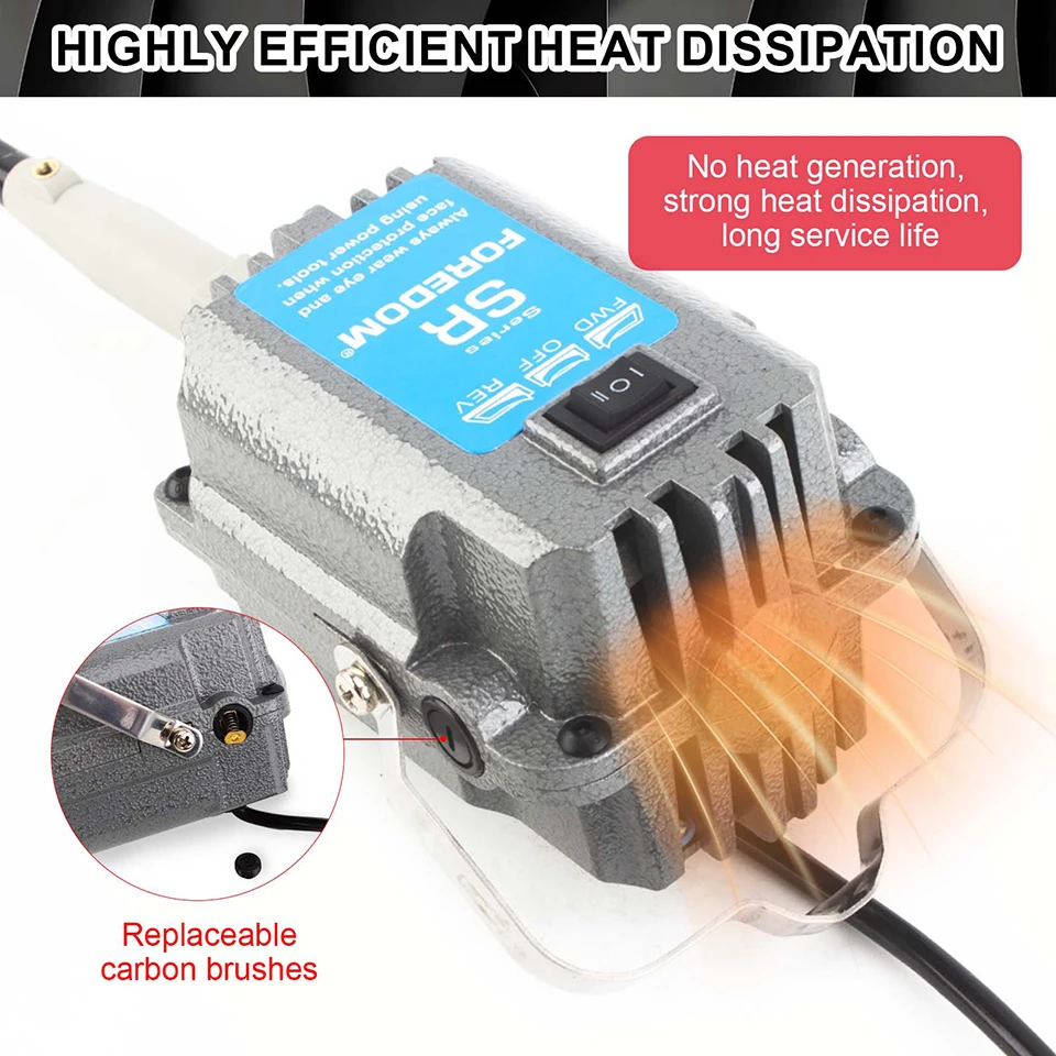 FOREDOM Flexible Shaft Grinder Jewelry Rotary Polishing Tool with Foot Pedal for Metal Grinding Jewelry Making Craft Tool