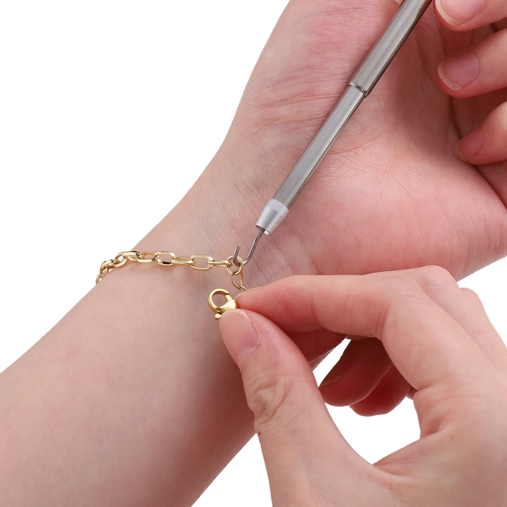 Jewelry Helper Bracelet Wear Tool Fastening Aid Quick Unfasten Hooking Equipment Pliers Clasps Ties Zipper Craft Partner
