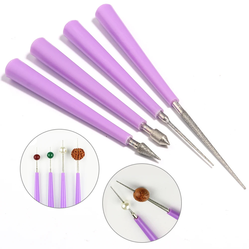 1PC Hole Enlarger Tools Beads Reamer Diamond Expanding Needle Tipped Reaming File Reamer Polishing Sets Beading Jewelry Tools