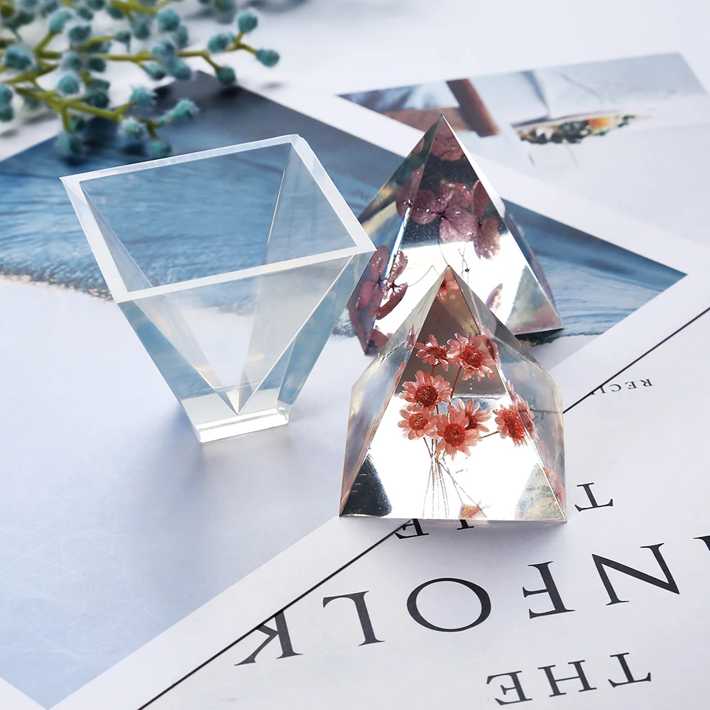 20/30/40/50mm Transparent Pyramid Silicone Molds DIY Resin Decorative Craft Jewelry Making Mold Resin Molds For Jewelry