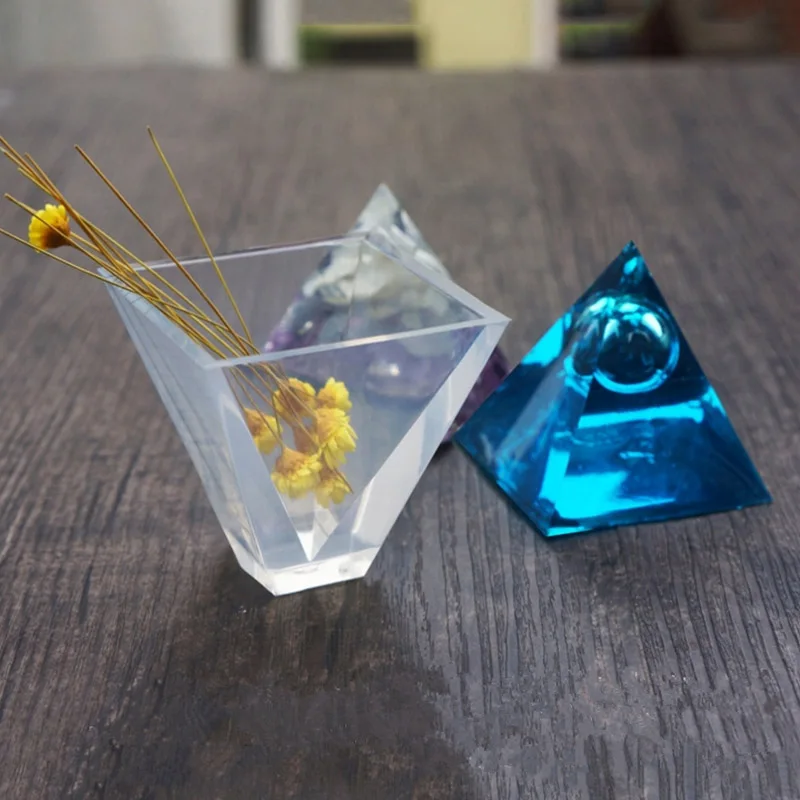 20/30/40/50mm Transparent Pyramid Silicone Molds DIY Resin Decorative Craft Jewelry Making Mold Resin Molds For Jewelry