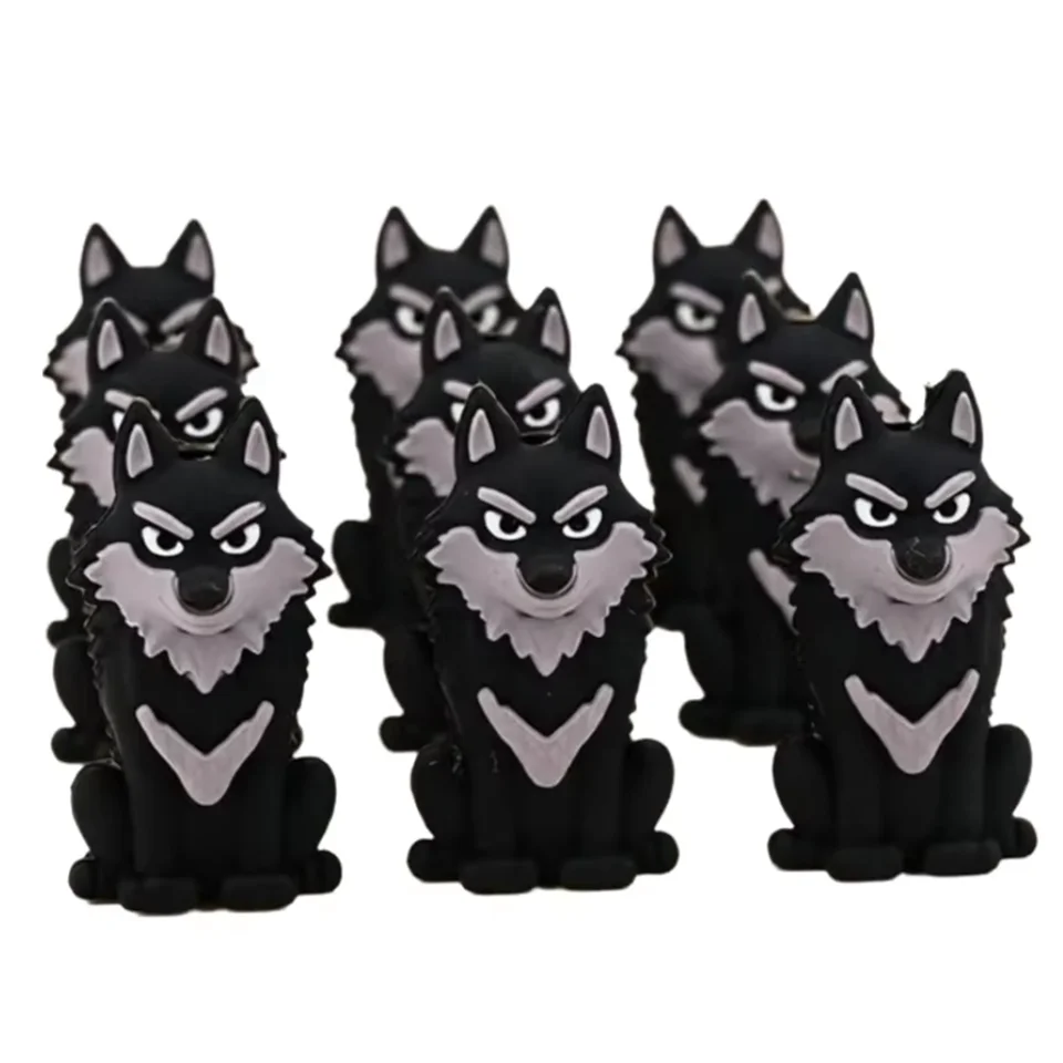 20pcs 3D Animal Silicone Focal Beads For Jewelry Making DIY Necklace Handmade Nipple Chain Accessories Cartoon silicon Beads