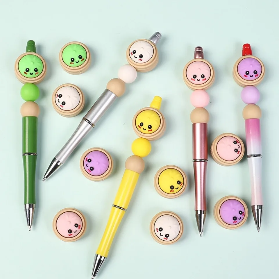 20pcs New 3D Silicone Beads Food Grade Cartoon Focal Beads For Jewelry Making DIY Pen KeyChain Accessories Baby Silicone Beads