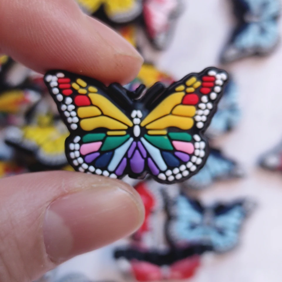 20pcs Butterfly Silicone Beads BPA Free Food Grade Silicone Teether Beads DIY Pacifier Chain Jewelry Accessorie Focal Bead Bulk