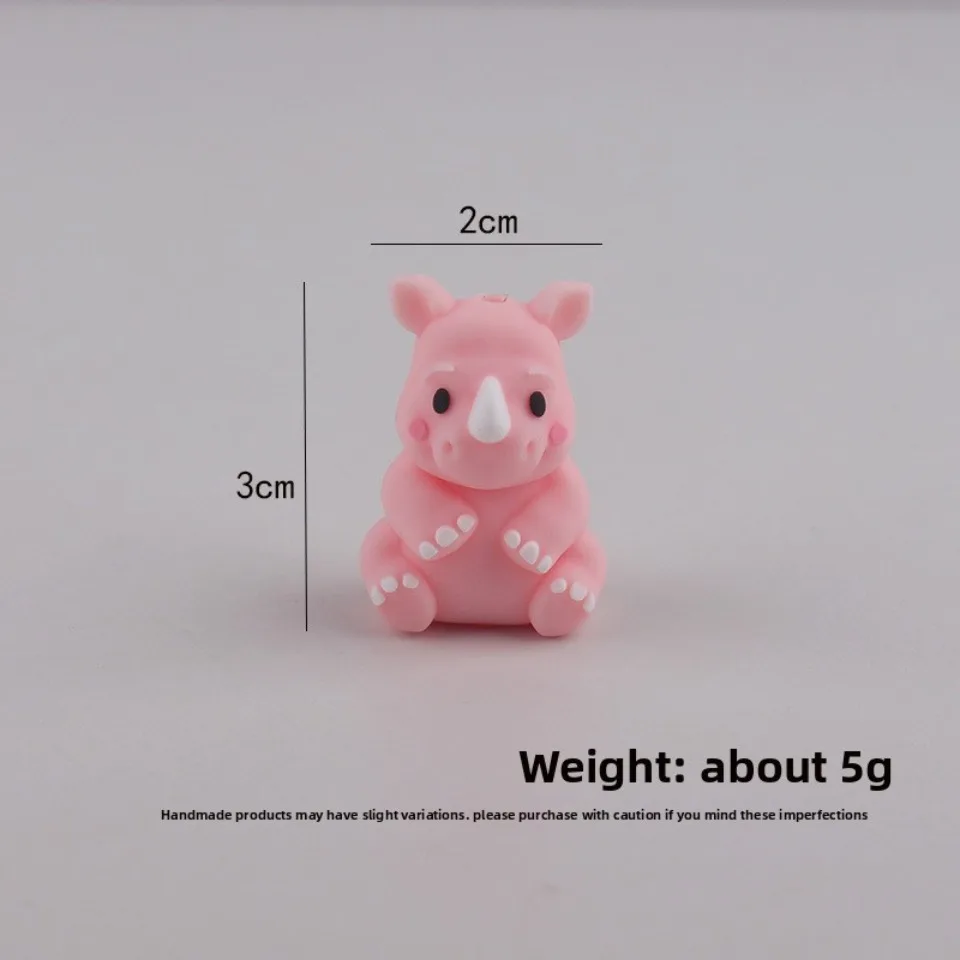 20Pcs New 3D Silicone Beads Food Grade Cartoon Focal Beads For Jewelry Making DIY Pen KeyChain Accessories Baby Silicone Beads
