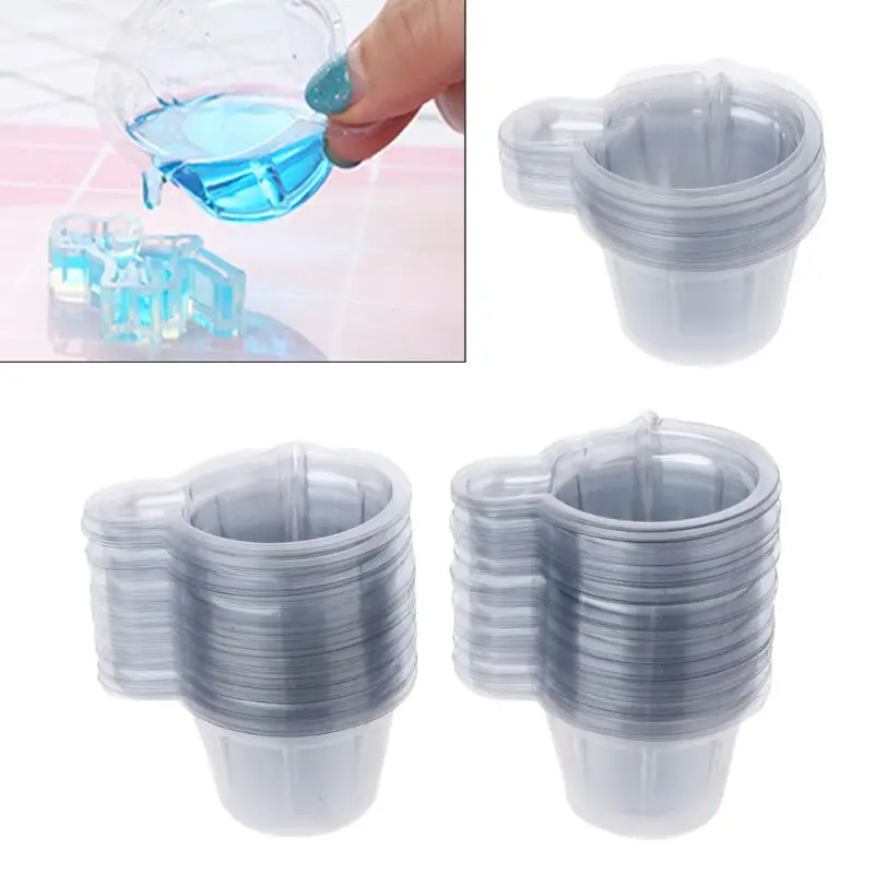 20/50/100/200 Pcs 40ML Plastic Disposable Dispensing Cup Epoxy Resin Mixing Cups Resin Dispenser DIY Epoxy Resin Jewelry Making