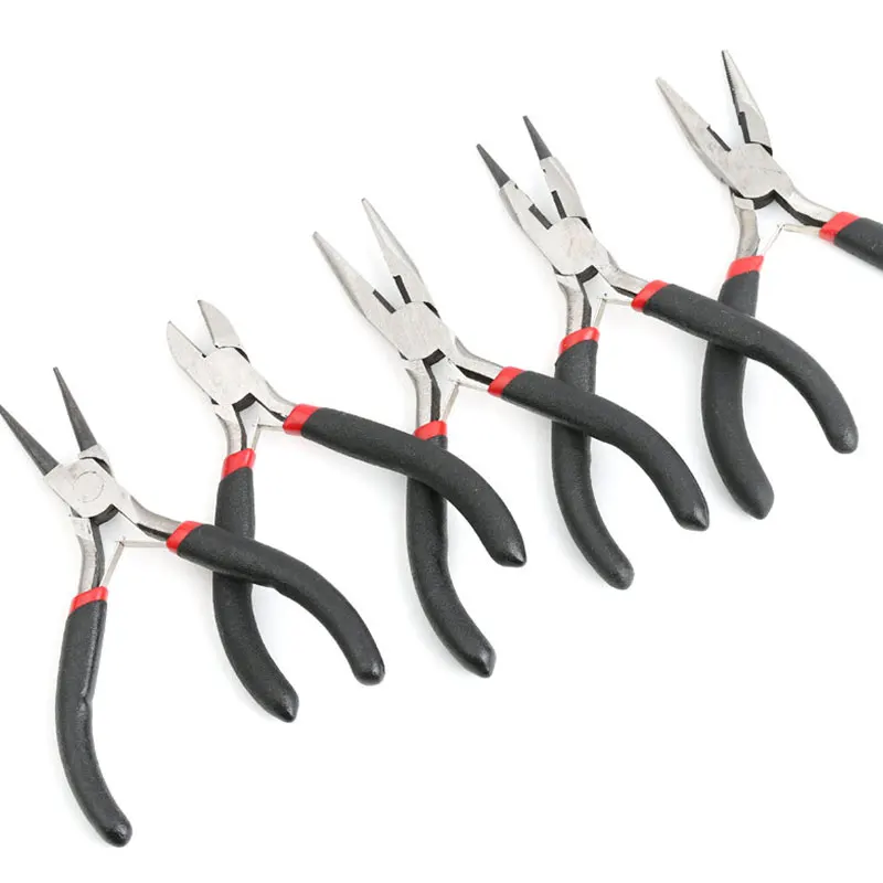 1 Piece Stainless Steel Needle Nose Pliers Jewelry Making Hand Tool Black Pliers Tools DIY Equipment Handcraft Beadwork Repair