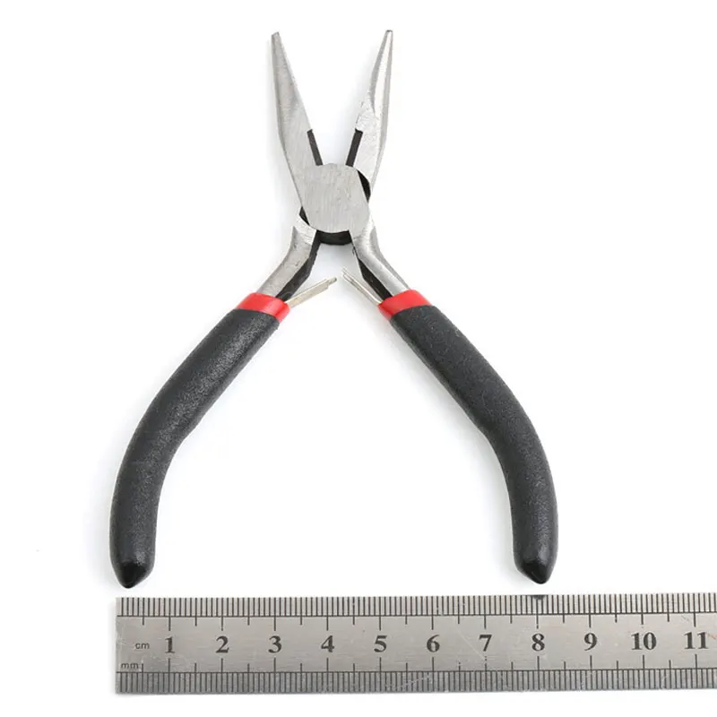 1 Piece Stainless Steel Needle Nose Pliers Jewelry Making Hand Tool Black Pliers Tools DIY Equipment Handcraft Beadwork Repair